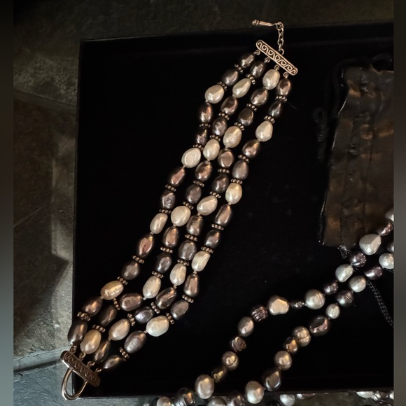 Honora Black and Gray Freshwater Pearl Necklace - Picture 3 of 3